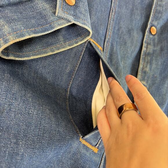 Vintage Wrangler Wrange Coat Denim Corduroy Sherpa Jacket Men’s Sz XXL 74254NV - Picture 2 of 15